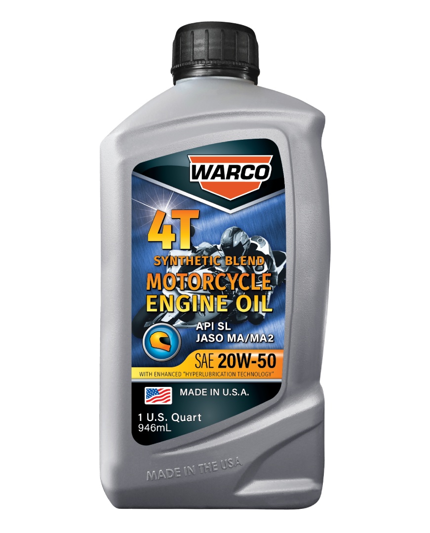 WARCO Synthetic Blend SAE 20W-50 4T Motorcycle Motor Oil